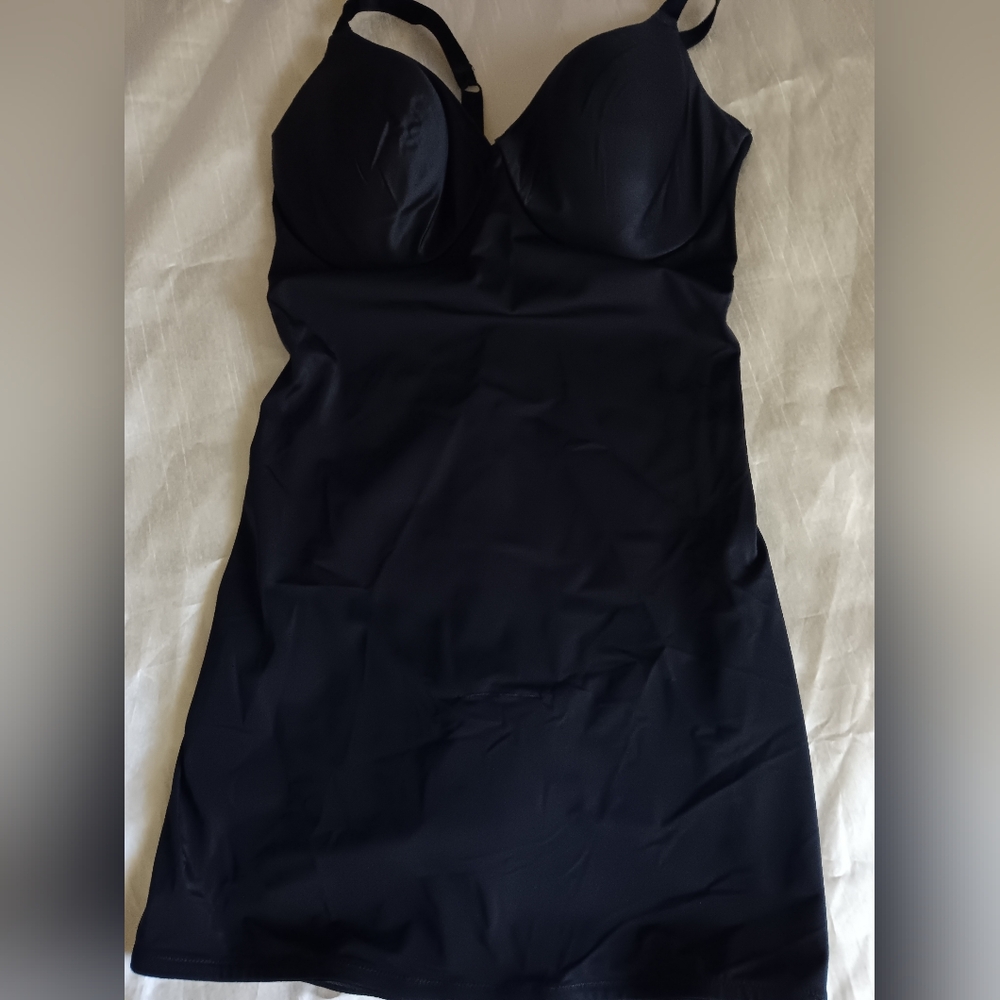 Bali Black Slip Dress Shapewear D38
